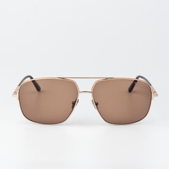 Tom Ford TEX Woman Sunglasses Rose Gold Brown Photochromic Aviator FT1096 28E - Picture 4 of 11